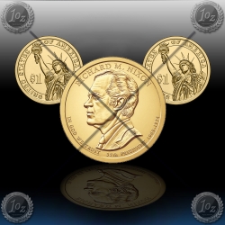 ZDA 1 Dollar (37th President) 2016 P + D "Richard Nixon" UNC